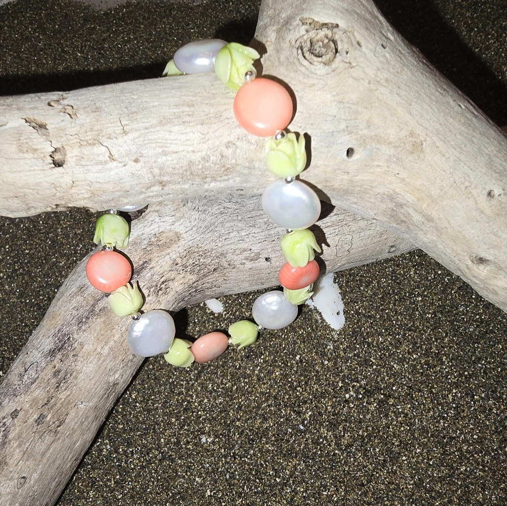 SS 925 HAWAIIAN ISLAND STYLE STRETCH BRACELET